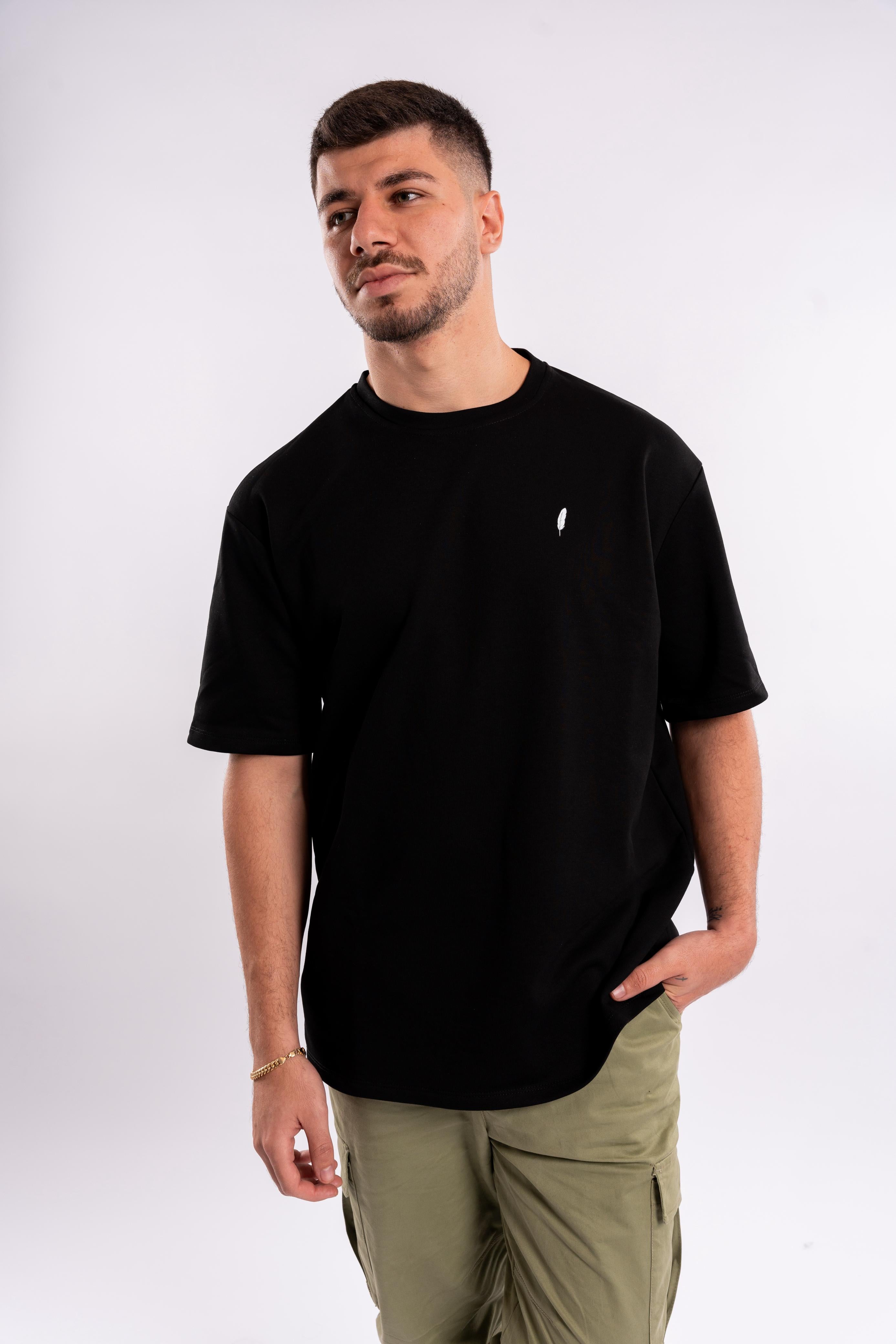 The feather: Black T-shirt